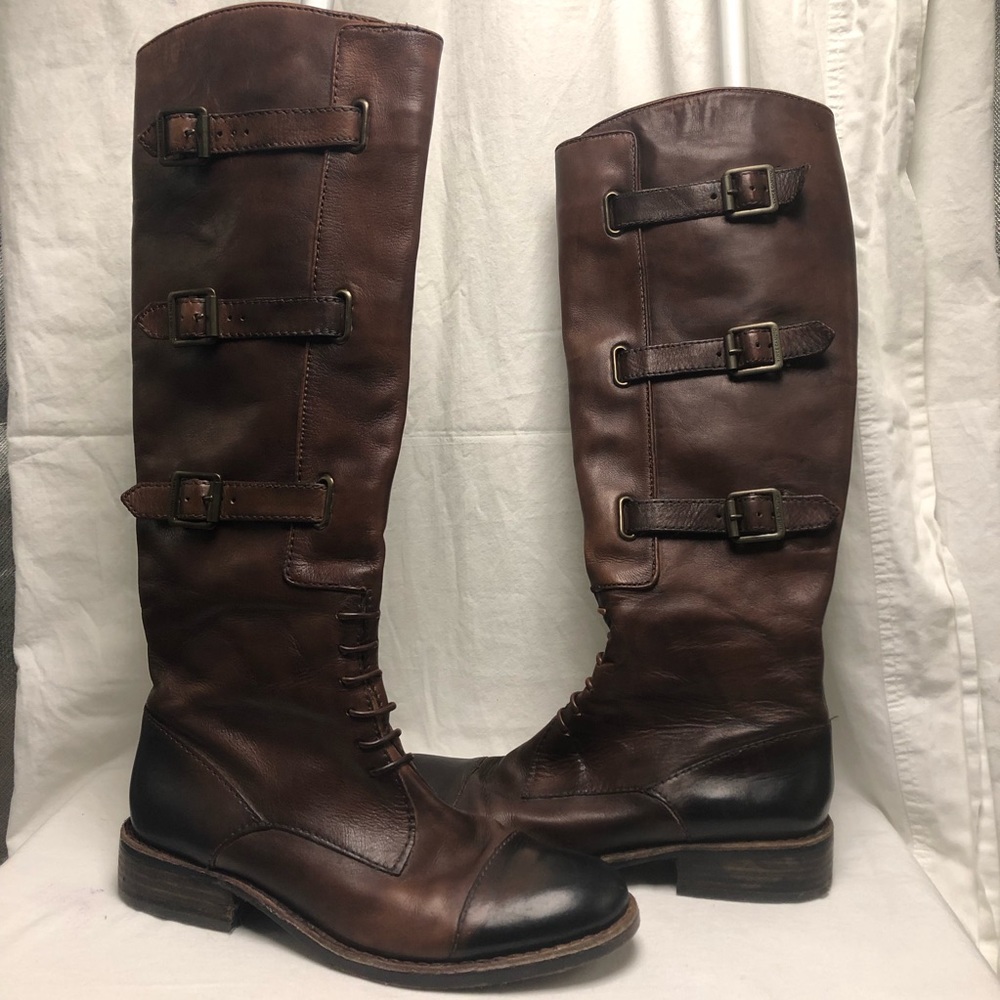 Vince Camuto Fenton Russet Buckle Riding Boot size 7